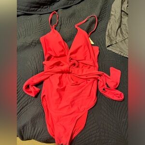 Never worn Aerie pink one piece bathing suit